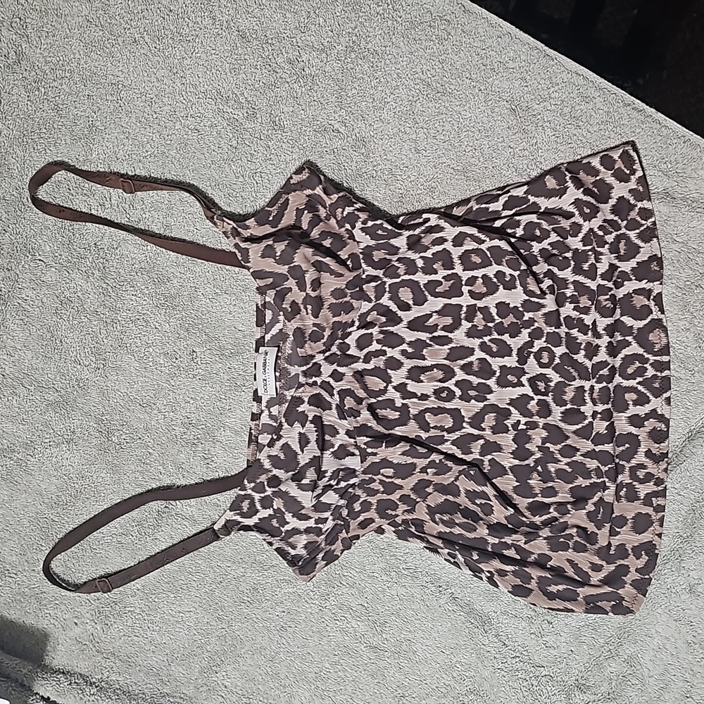 SIZE 0 DOLCE & GABBANA WOMENS LEOPARD PRINT TANKTOP